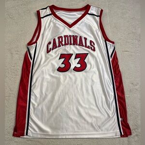 Vintage 90s NCAA Louisville Cardinals White #33 Basketball Jersey Mens XXL Vtg